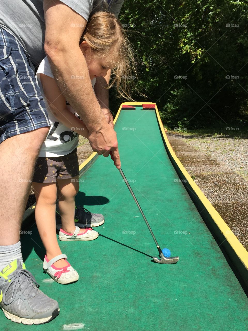 Learning to play golf! 