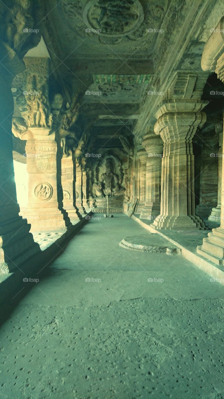 Badami cave complex vintage