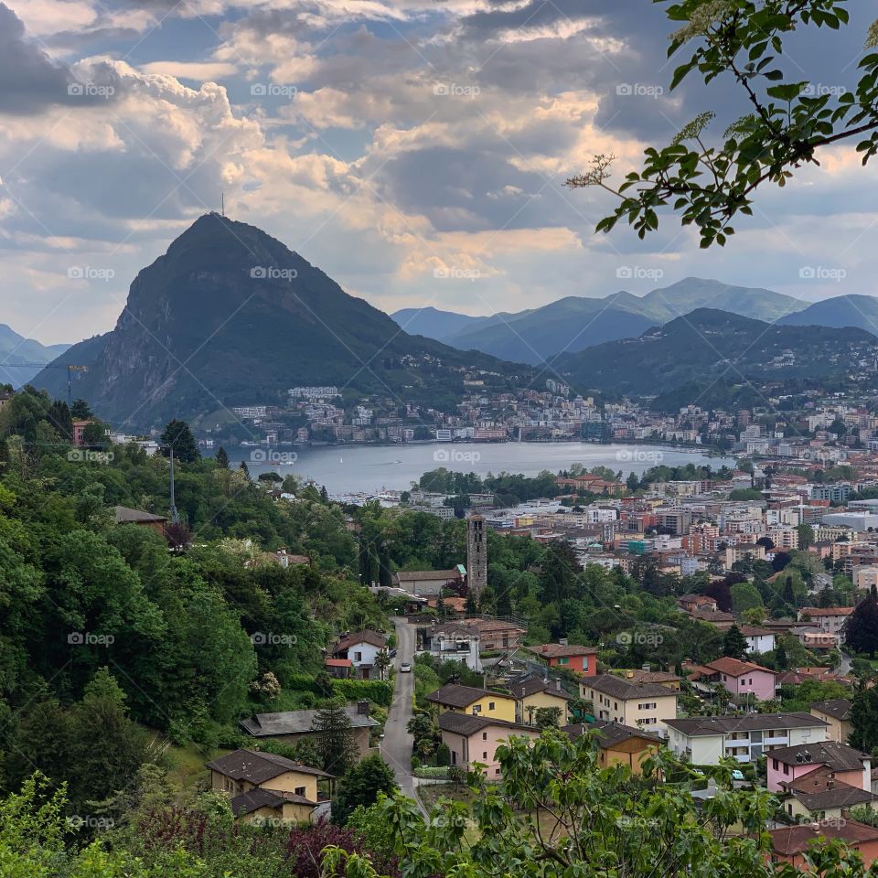 Nice view over the city of Lugano