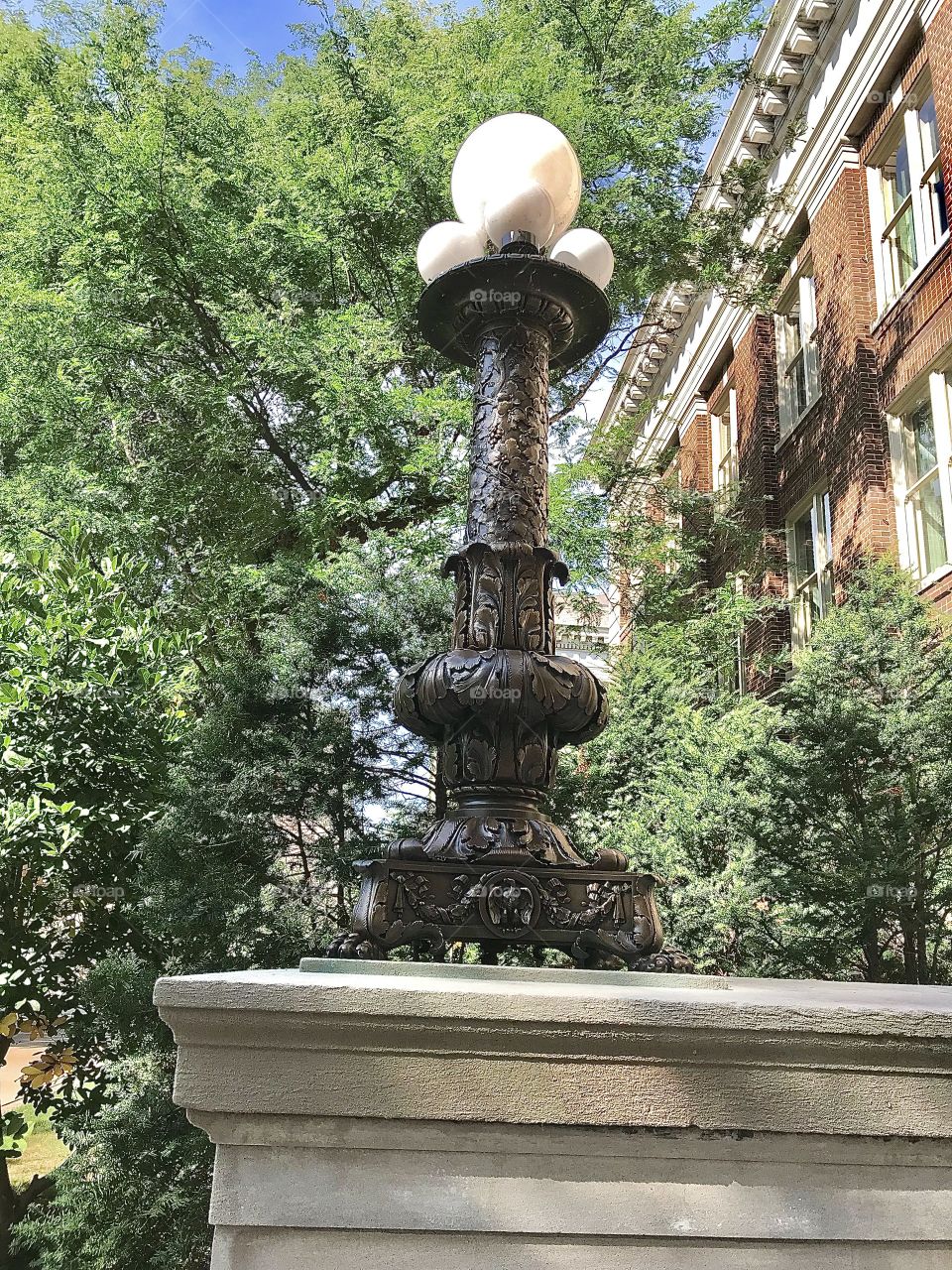Antique lamppost at University of Minnesota 
