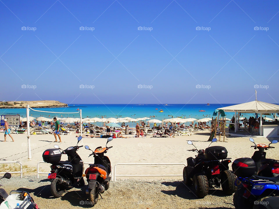 Summer vacation at Cyprus beach 