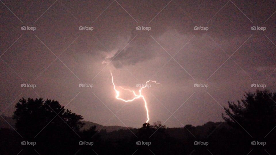 Back yard lightning