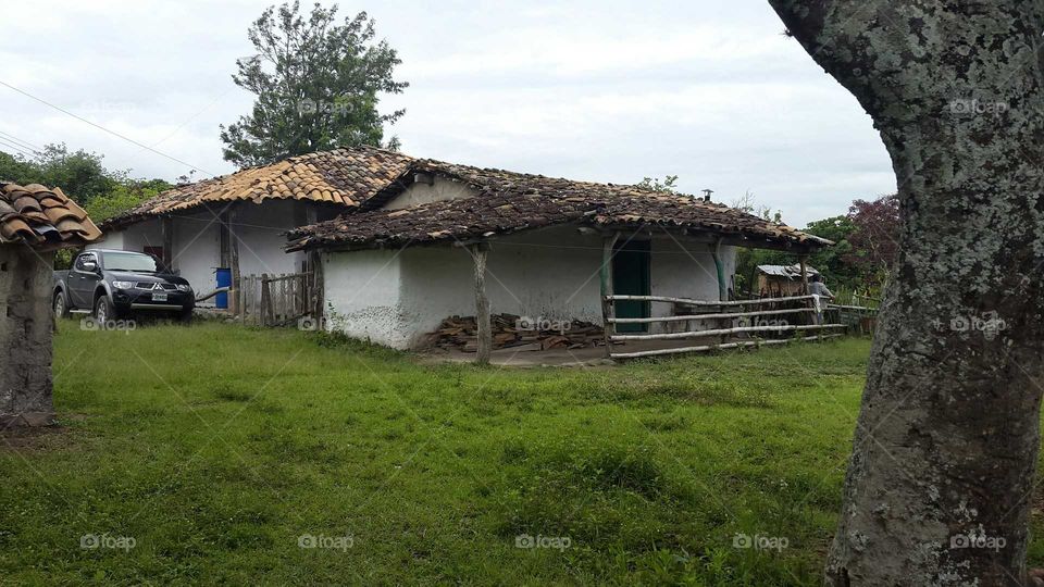 Rural, casa, campo, colonial, antiguo, paisaje, rustico