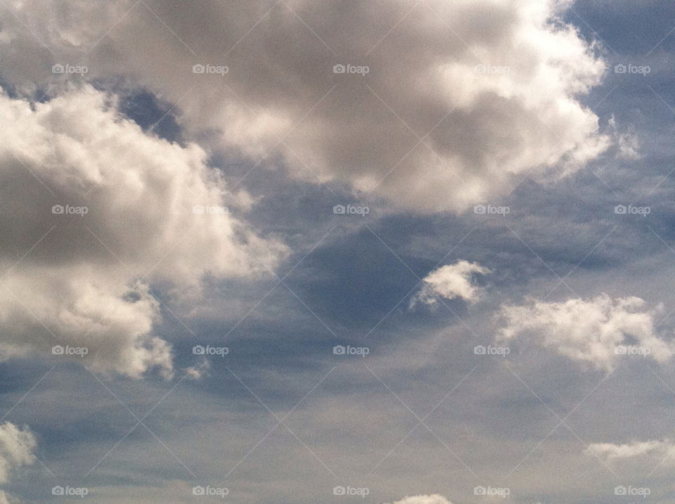 sky blue white clouds by snapd