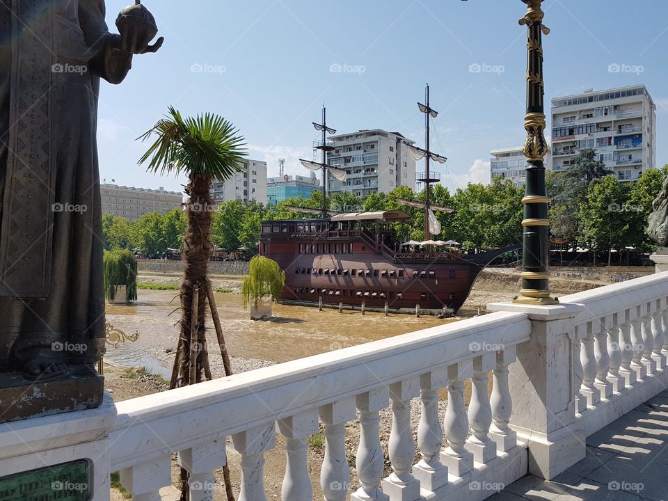 ship restaurant on the river