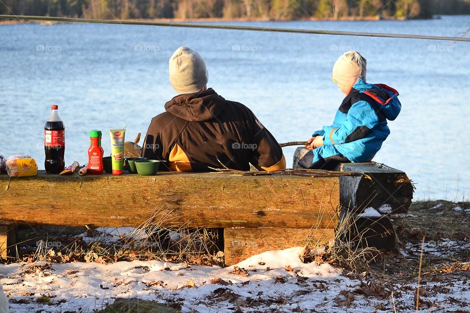 Picnic in the winter