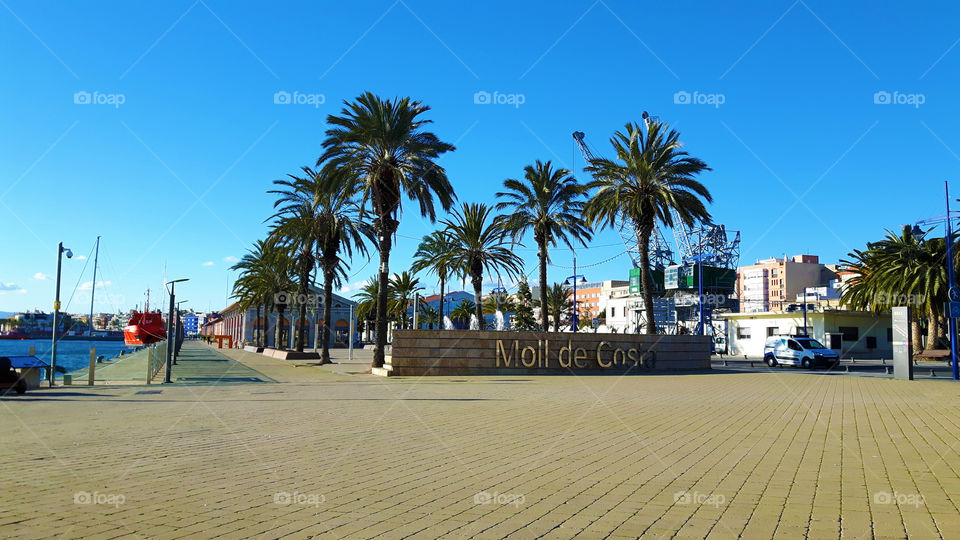 "Moll de Costa" port of Tarragona, Spain