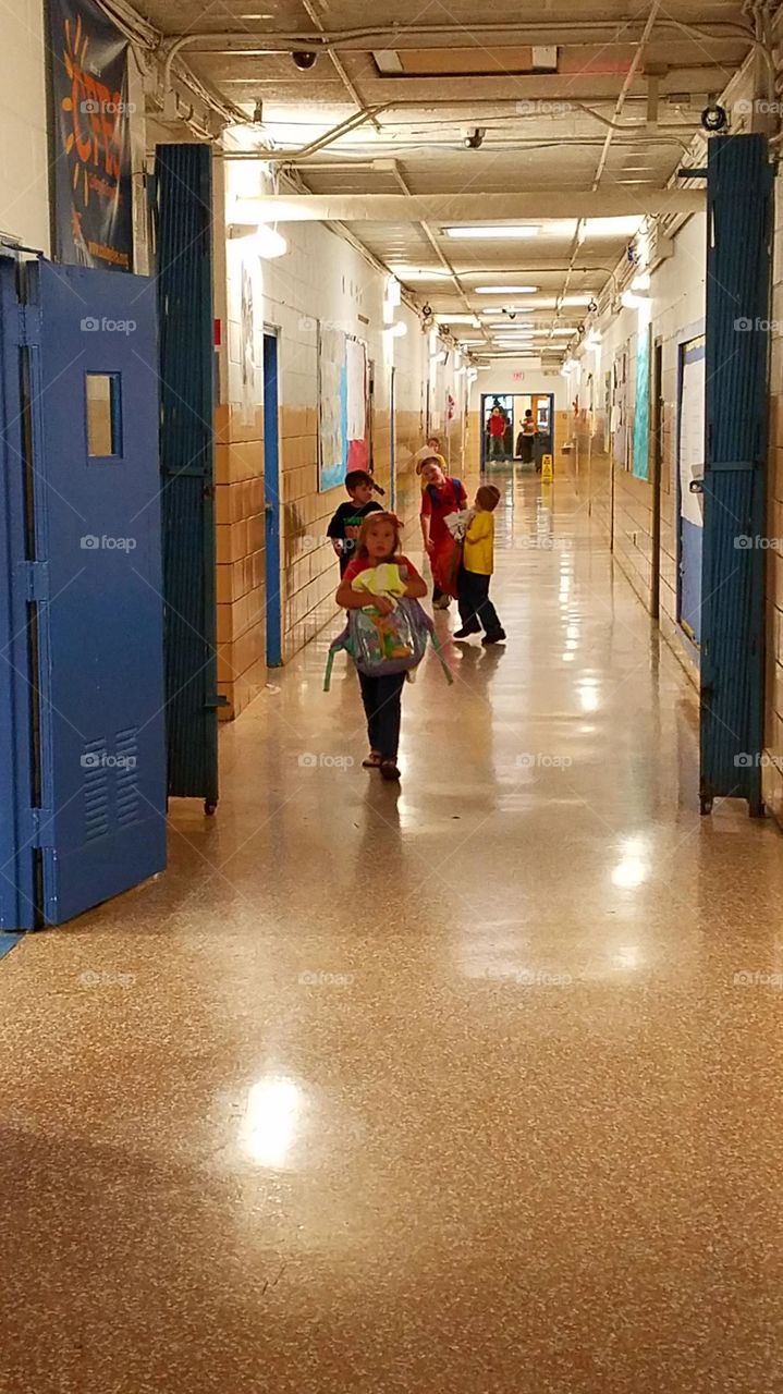 kids leaving school
