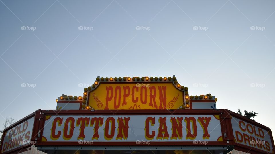 Snack stand at a town fair 