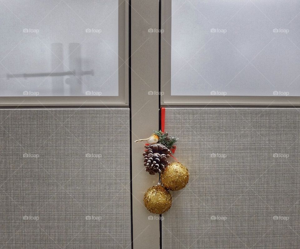 Office Christmas. 
It's so nice to see those ornaments in our office. You can feel that Christmas and a New year are close. 