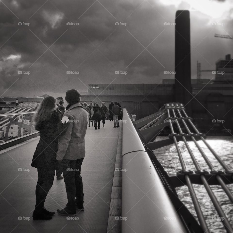 Couple on Millenium Bridge