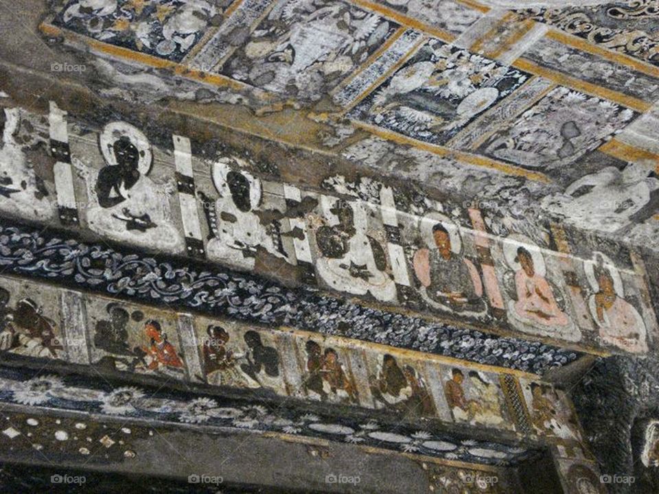 Buddhist fresco at Ajanta caves