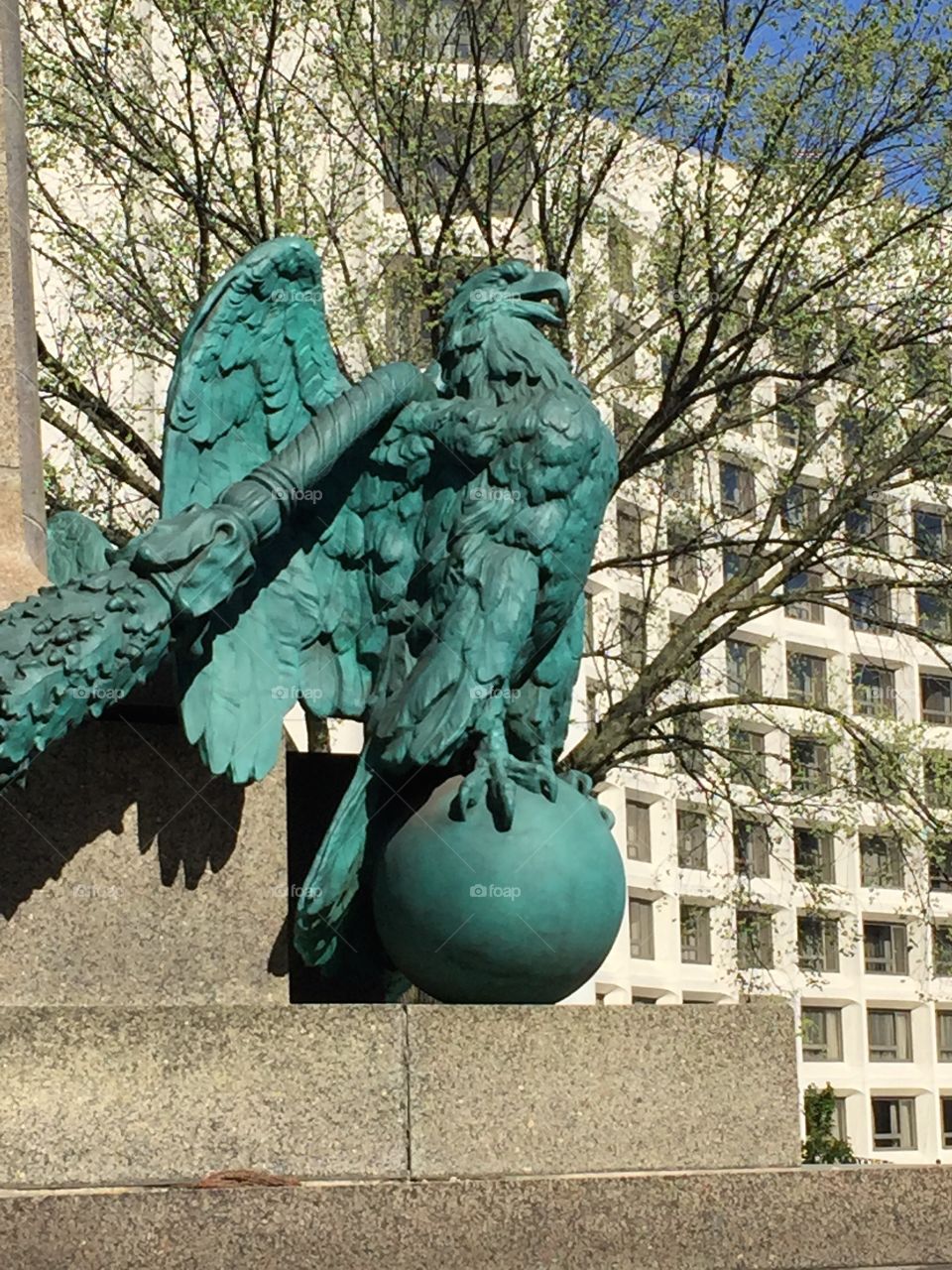 Eagle in Profile. Eagle statue in profile, Connecticut Avenue, Washington, D.C. 