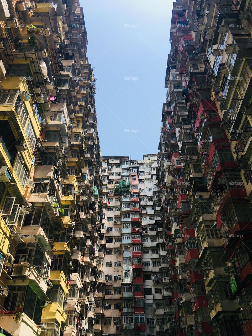 Building with huge amount of apartments, Hong Kong 