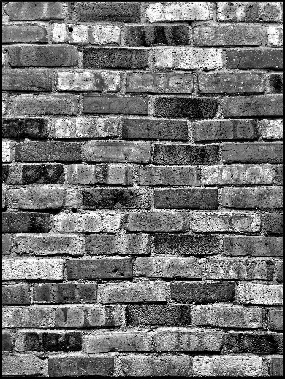 Brick Wall in Black and White