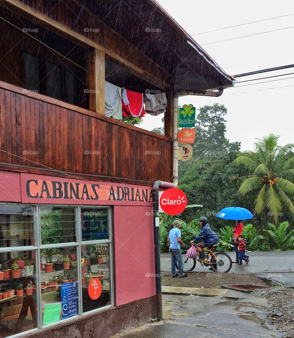 Biking in the rain