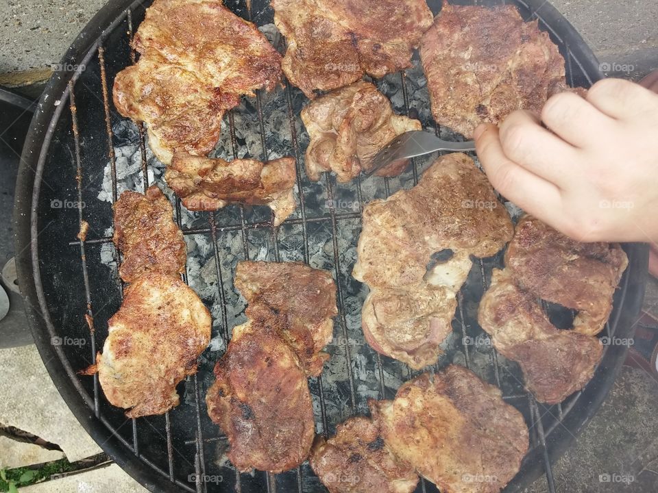 making barbecue