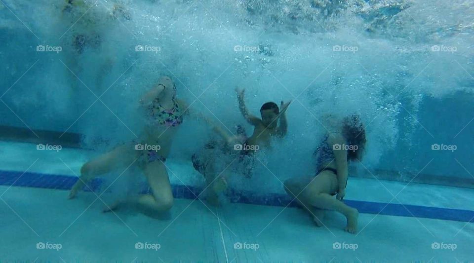 submerged kids