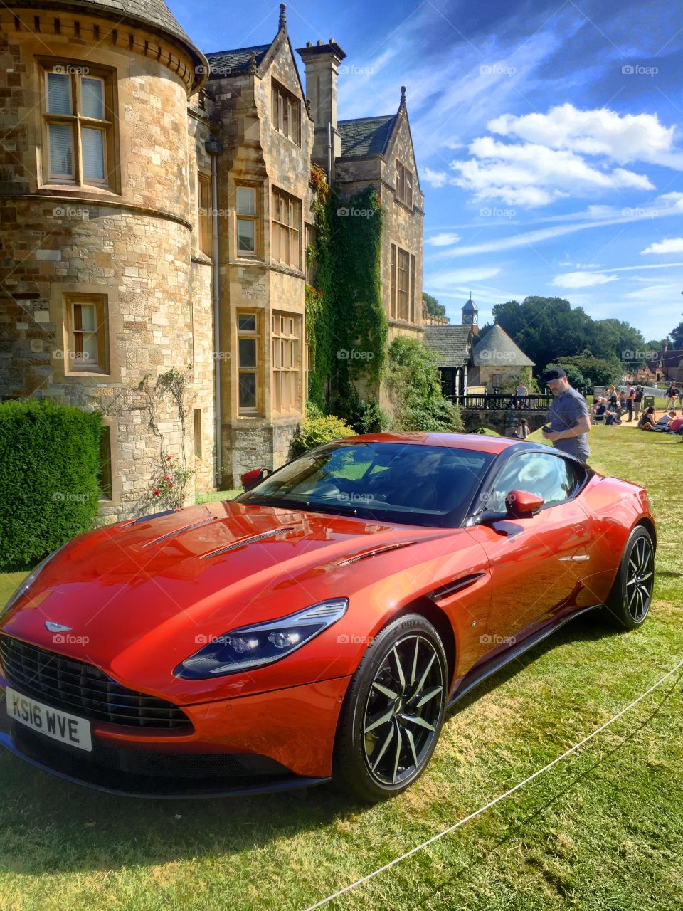 Supercar and country house