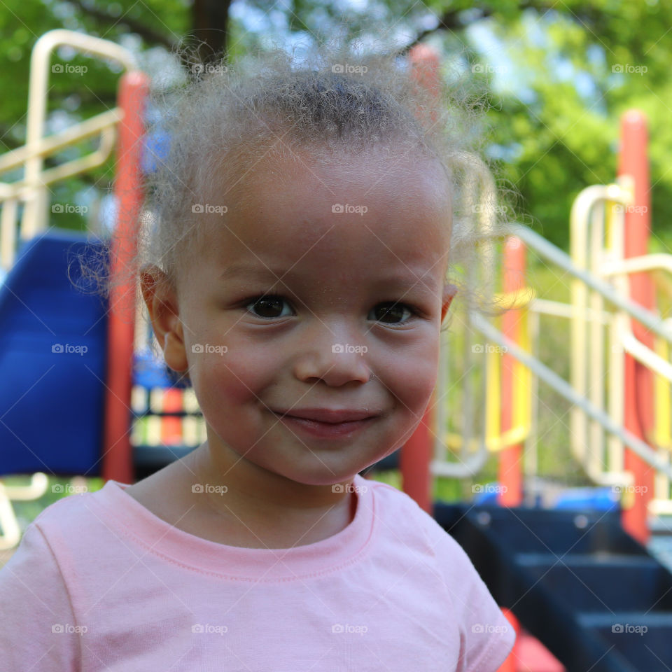 Young girl smiling