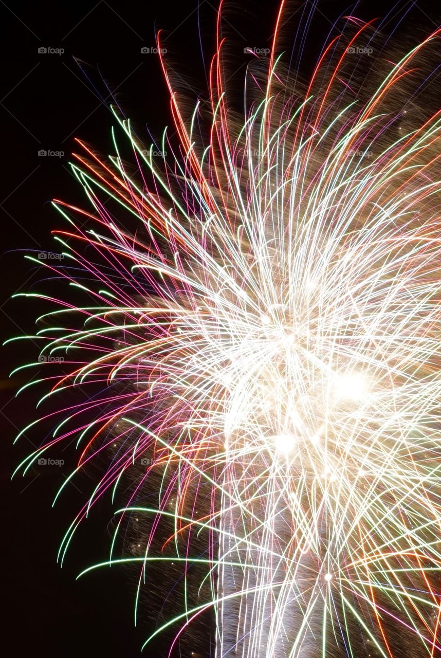 Long exposure fireworks shot on the 4th of July 