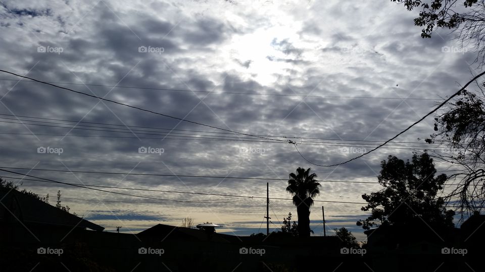 cloudy morning . morning view from my kitchen window 