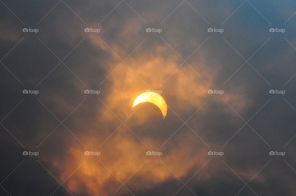 Cloudy August eclipse