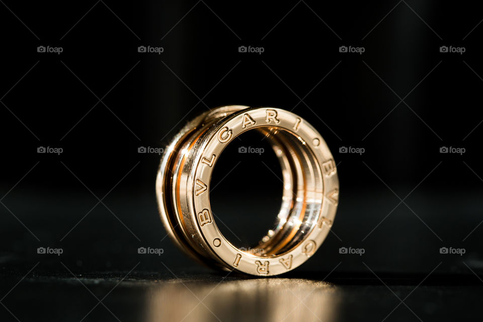 BVLGARI  triple stack rose gold ring