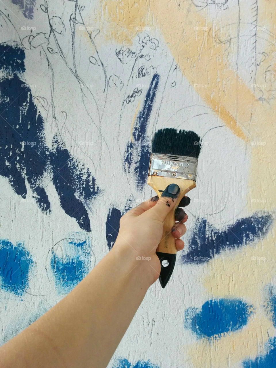 Painting, Brush, Painter, Wall, Paintbrush