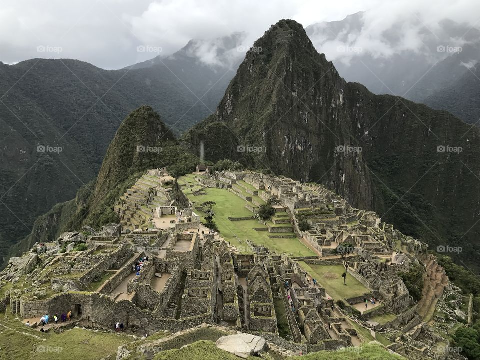 Expansive view of Machu Picchu 