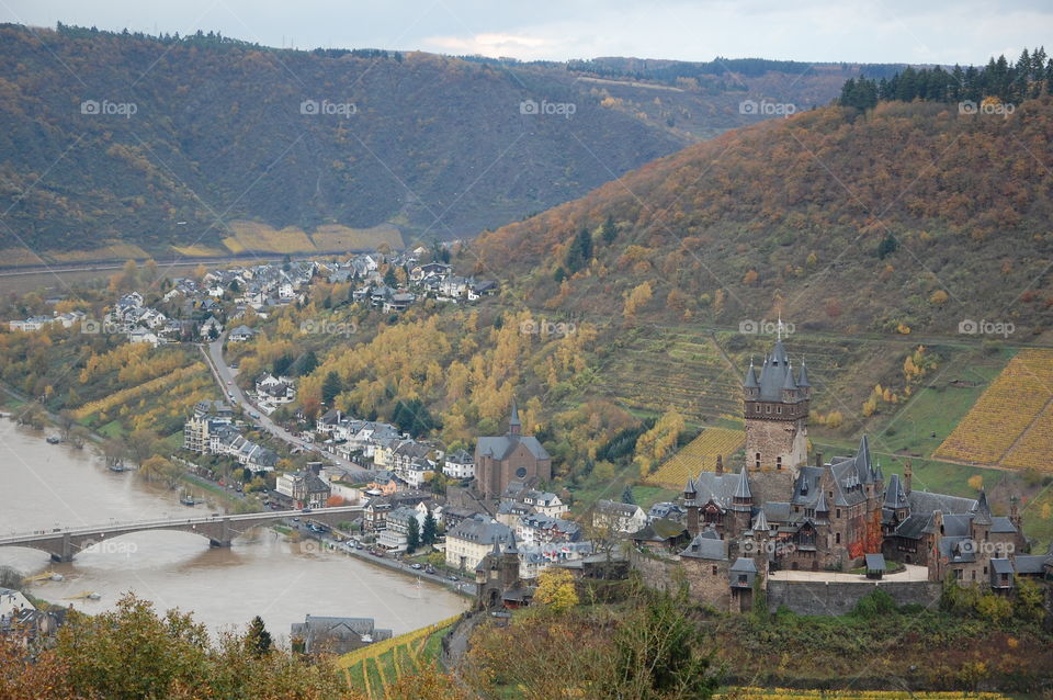 View from above Cochem, Germany