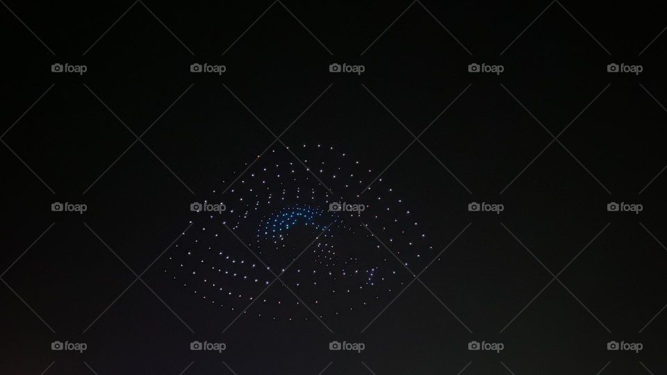 Horse’s eye show by drones 