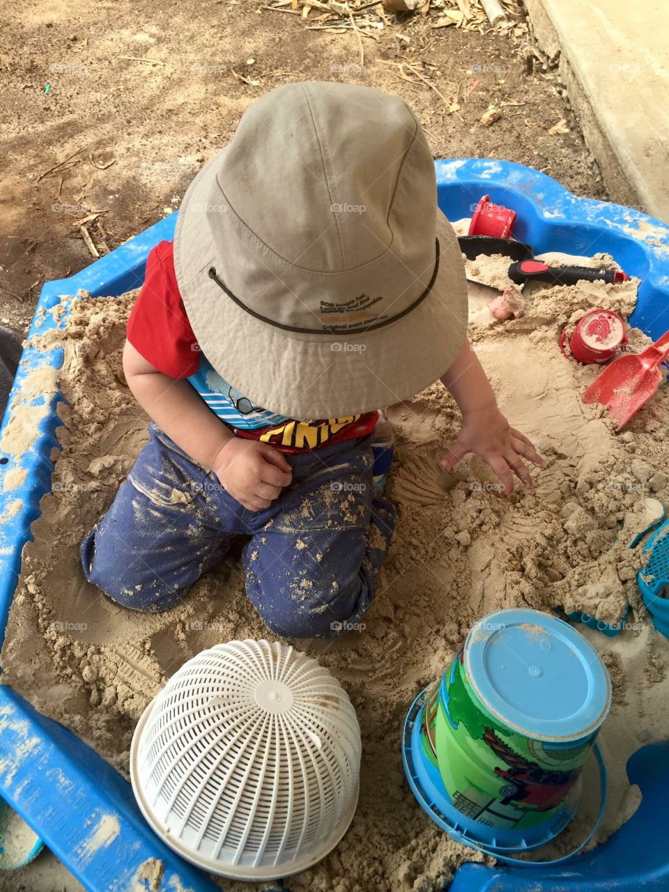 Toddler sandpit fun