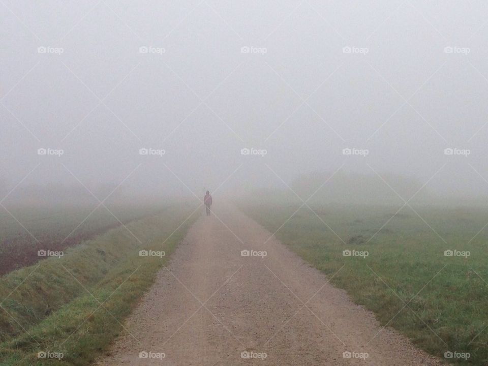 Walking in fog