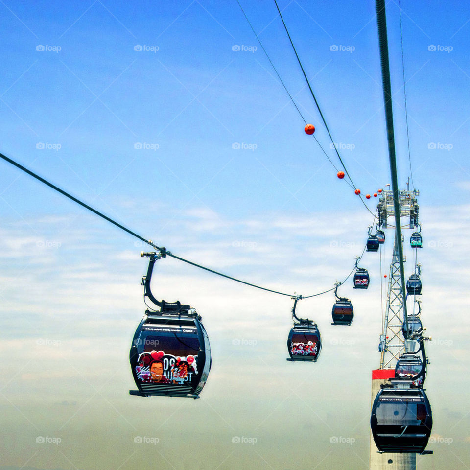 sky clouds cable cable cars by sklarian
