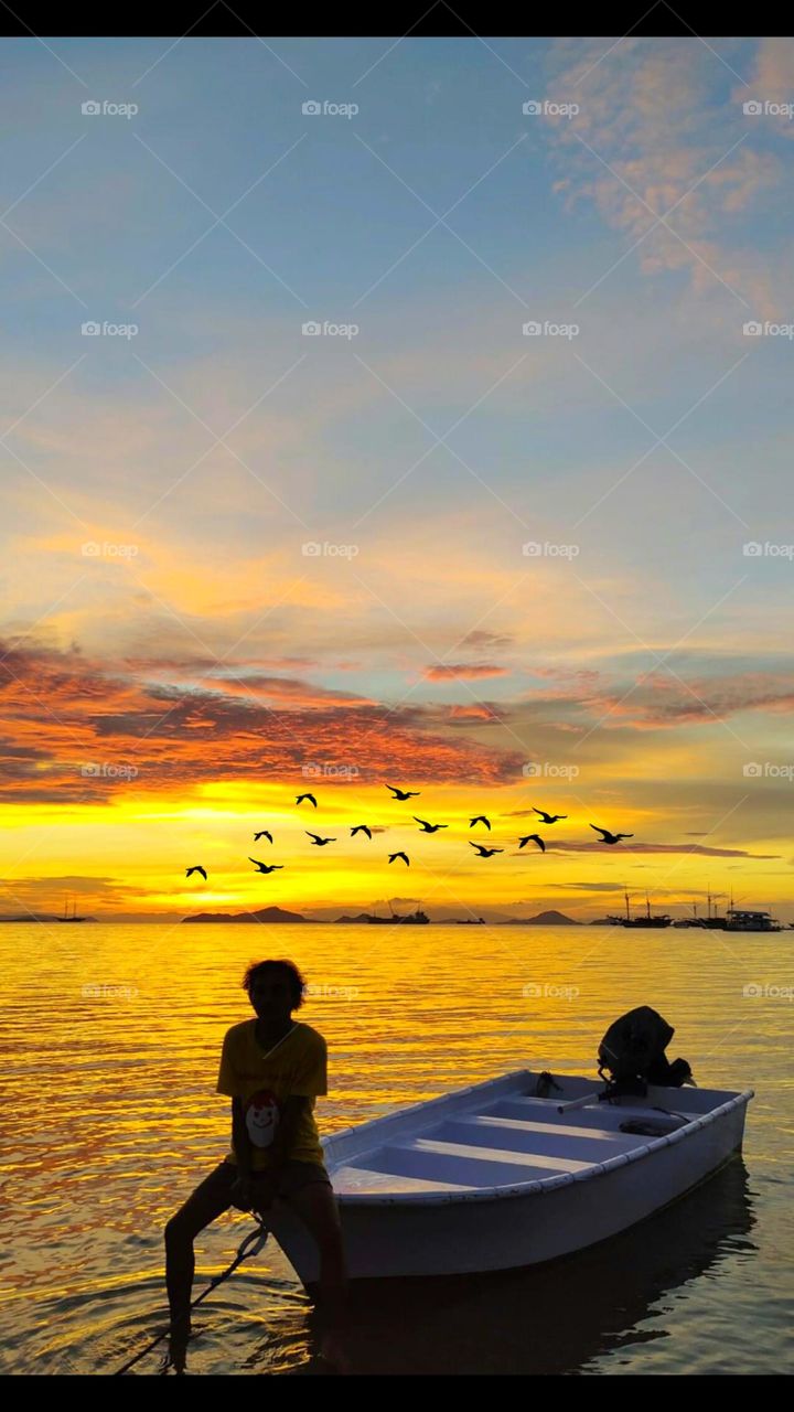 the sunset view on the beach is amazing