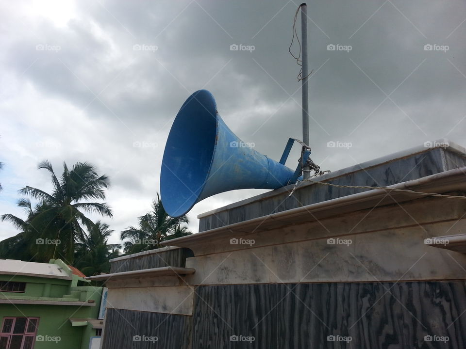 loud. voice  through mike