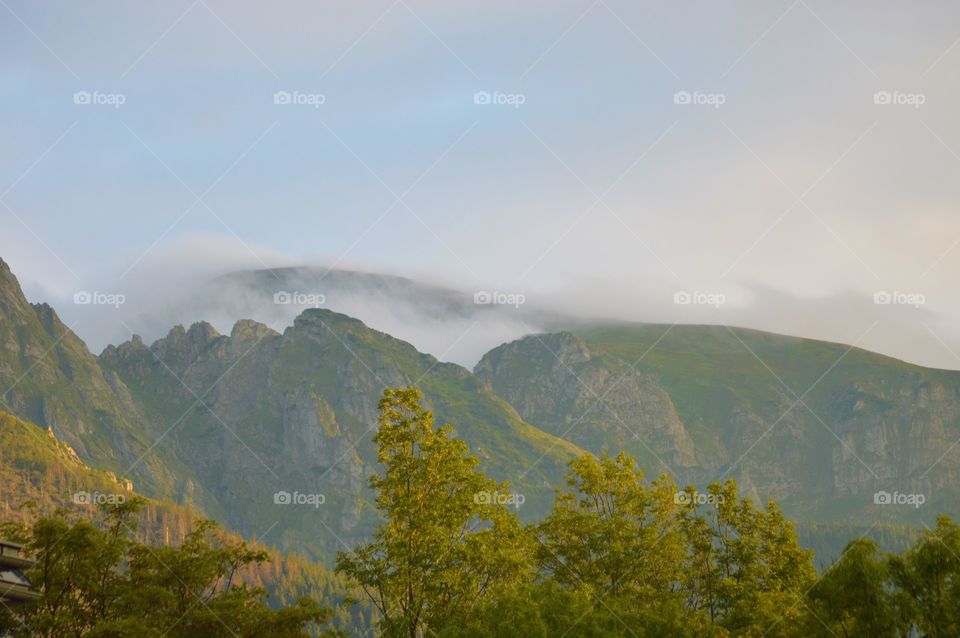 Scenic view of mountains