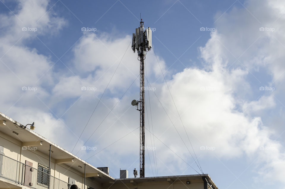 Transmitter On Building Top