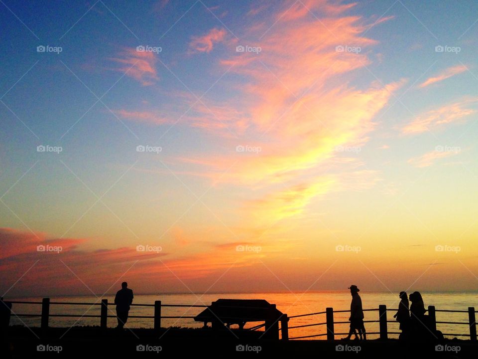 my first San Diego ocean sunset