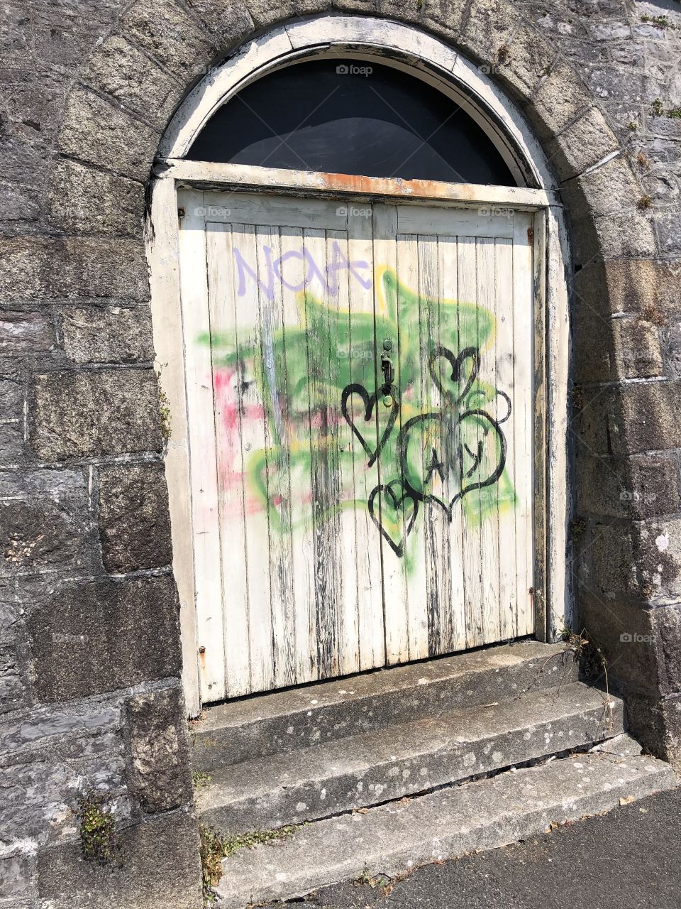 This represents a signal that whoever owns this door, has abandoned it, leaving it in a derelict condition.