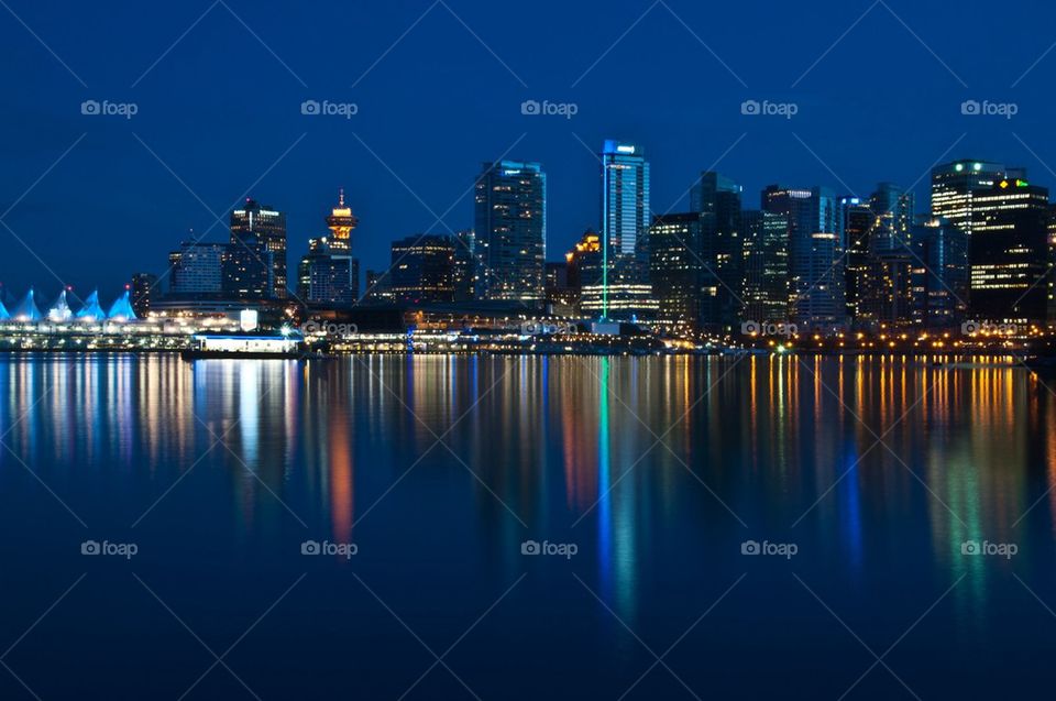Night lights of Vancouver