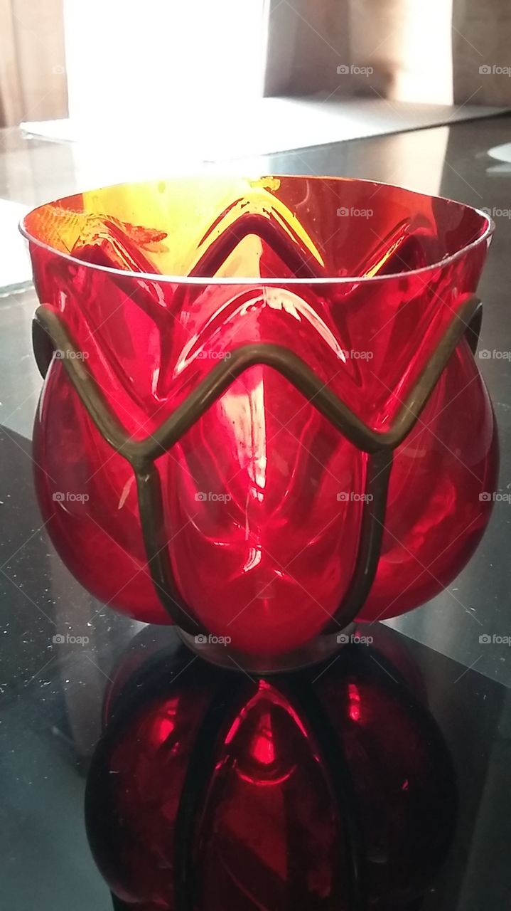 Red Plastic Pot