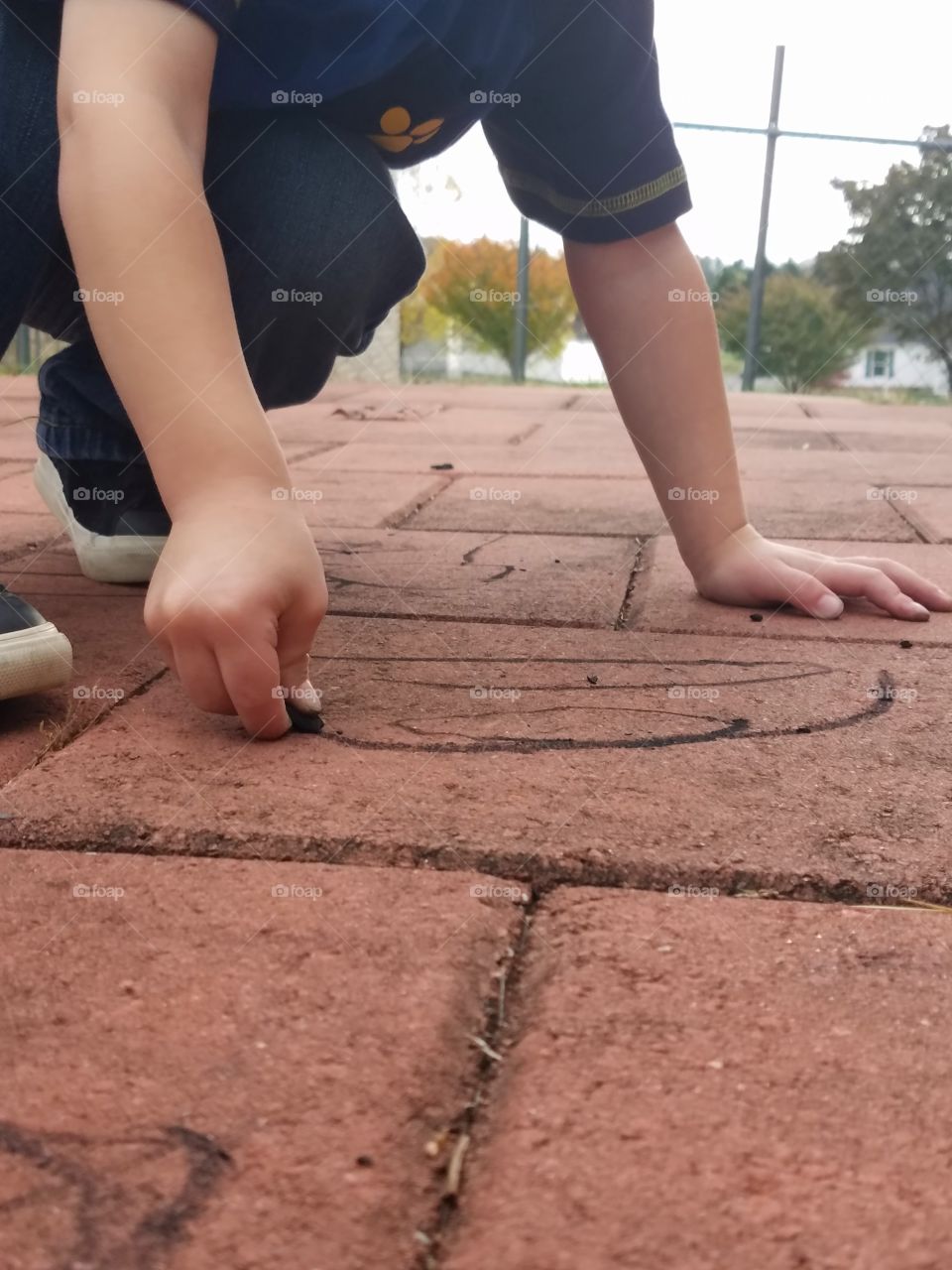 Drawing on the pavers