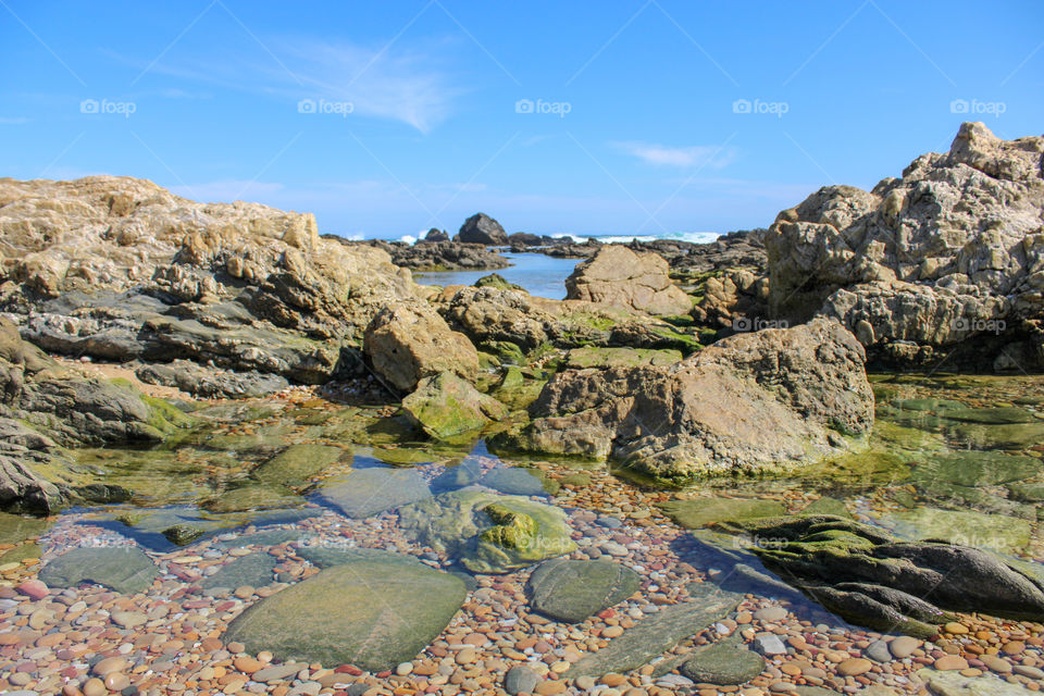 Rock pools at the sea