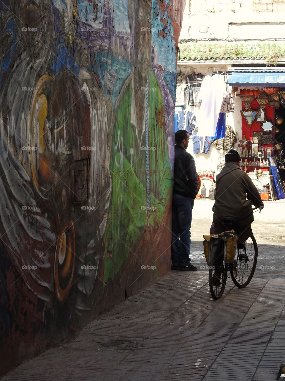 Wallpainting in Essaouira