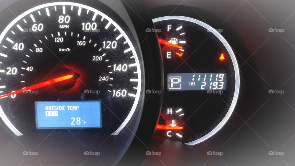 Dashboard speedometer gauges