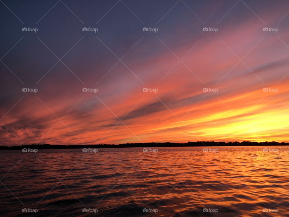 Sunset on the lake