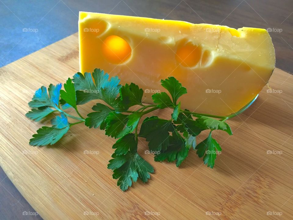 Cheese and Italian parsley 