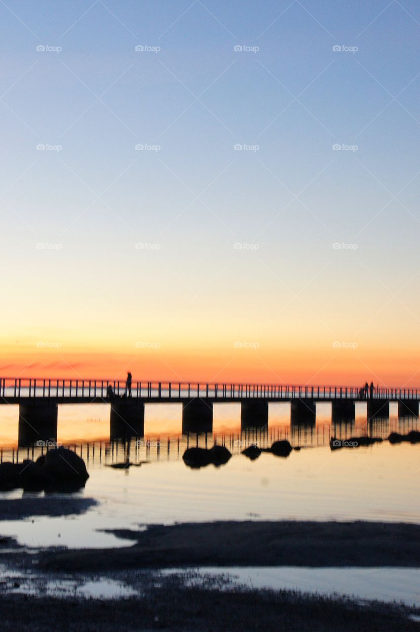 Jetty in sunset